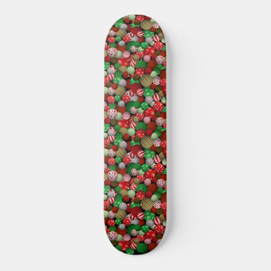 3D Weihnachtsbälle Skateboard (Vorderseite)