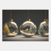 3D-Weihnachtsbaumholz-Wrapping Paper Flat Sheet-Se Geschenkpapier Set (Vorderseite 3)