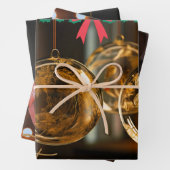 3D-Weihnachtsbaumholz-Wrapping Paper Flat Sheet-Se Geschenkpapier Set (Beispiel)