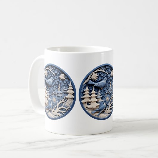 3D Weihnachtsgeburten-Tasse Kaffeetasse (Vorderseite Links)