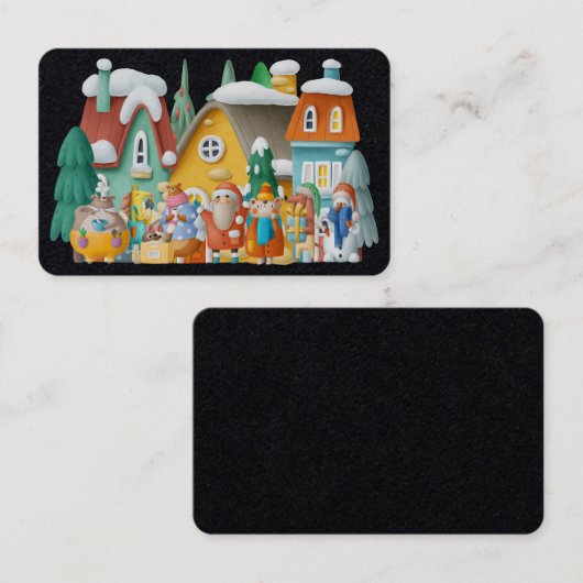 3D Weihnachtsgrüße  Visitenkarte (Vorne/Hinten)