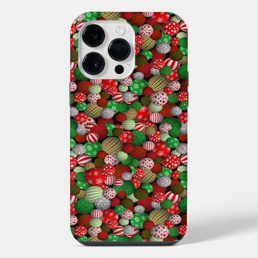 3D-Weihnachtskugeln iPhone Hülle (Rückseite)