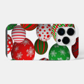 3D-Weihnachtskugeln iPhone Hülle (Rückseite (Horizontal))