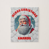 3D Weihnachtsmann Personalisierte Kinder Puzzle (Vertikal)