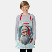 3D Weihnachtsmann Personalisierte Kinder Schürze (Getragen)