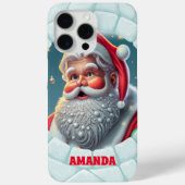 3D Weihnachtsmann Personalisierter Name Case-Mate iPhone Hülle (Rückseite)