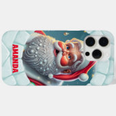 3D Weihnachtsmann Personalisierter Name Case-Mate iPhone Hülle (Rückseite (Horizontal))