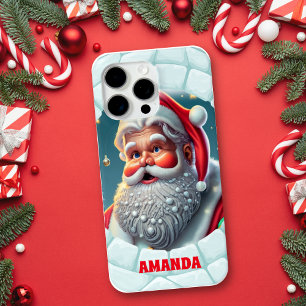 3D Weihnachtsmann Personalisierter Name Case-Mate iPhone Hülle
