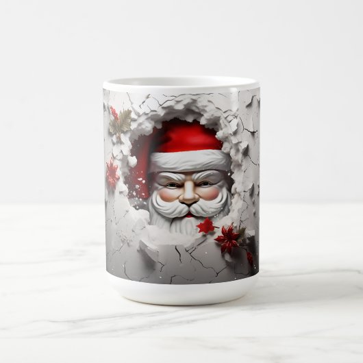 3D Weihnachtsmann Smash Kaffeetasse (Mittel)
