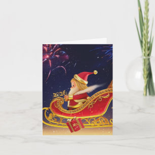 3D Weihnachtsmann-Weihnachtsgrußkarte – Festlich H Karte