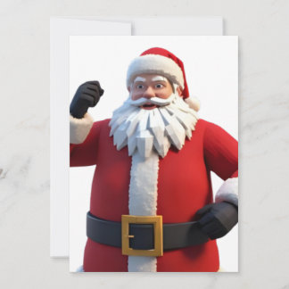 3D Weihnachtsmann-Weihnachtsgrußkarte – Festliches Feiertagskarte