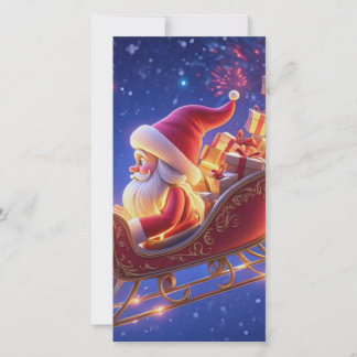 3D Weihnachtsmann-Weihnachtsgrußkarte – Festliches Feiertagskarte