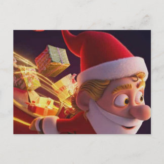 3D Weihnachtsmann-Weihnachtsgrußkarte – Festliches Feiertagspostkarte