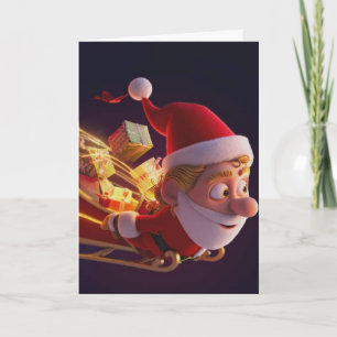3D Weihnachtsmann-Weihnachtsgrußkarte – Festliches Karte