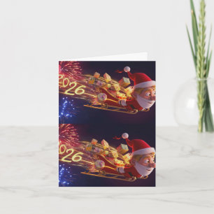 3D Weihnachtsmann-Weihnachtsgrußkarte – Festliches Karte