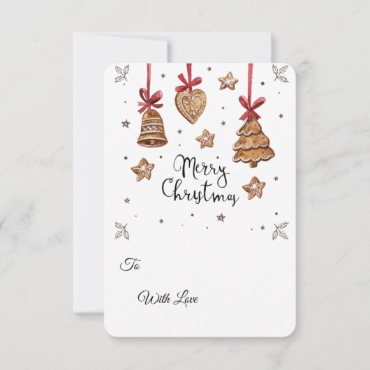 3D-Weihnachtsplätzchen-PNG-Set – Weihnachts-Clipar Einladung (Vorderseite)