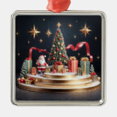 3D Weihnachtspool mit Weihnachtsbaum und Weihnacht Ornament Aus Metall (Vorne)