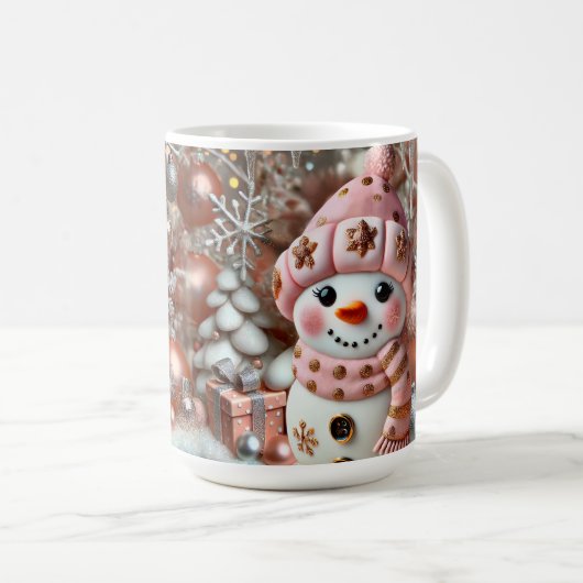 3D Weihnachtsschneemann Tasse (VorderseiteRechts)