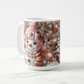 3D Weihnachtsschneemann Tasse (Vorderseite Links)