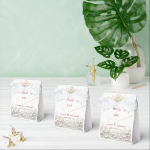 3D Weiße Florale Burgunderrote Elegante Geschenkbo Geschenkschachtel