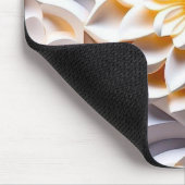 3D Weiße und gelbe Blumen Mousepad (Ecke)