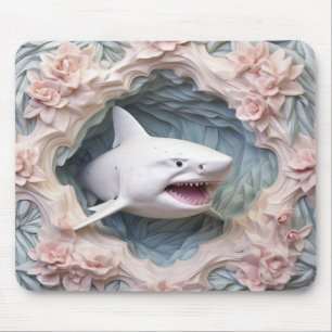 3D Weißer Hai Mousepad