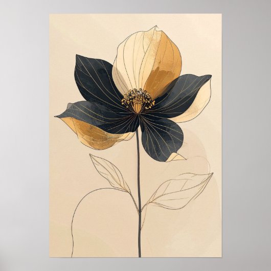 3D White Anemone Floral Bas-Relief Wall Art - Marb Poster (Vorne)