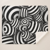 3D White Balls Black Lines Sherpadecke (Vorderseite (Horizontal))