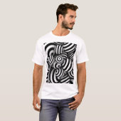 3D White Balls Black Lines T-Shirt (Vorne ganz)