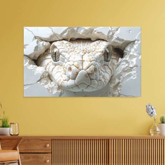 3D White King Cobra Schlange Leinwand Wine tasting (Insitu (Wohnzimmer))