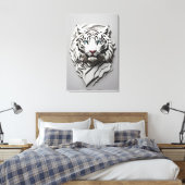 3D White Tiger Art Leinwanddruck (Insitu (Schlafzimmer))
