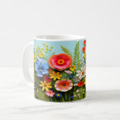 3D Wild Blume Design Kaffeetasse (Vorderseite Links)