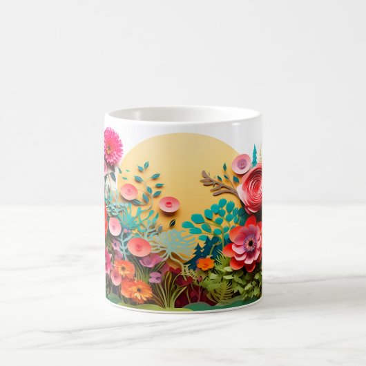 3D Wild Blume Design Kaffeetasse (Mittel)