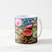 3D Wild Blume Design Kaffeetasse (VorderseiteRechts)