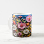 3D Wild Blume Design Kaffeetasse (Vorderseite Links)