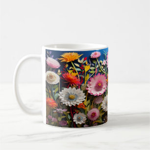 3D Wild Blume Design Kaffeetasse