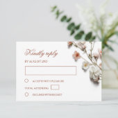 3D-Wildblumen-Hochzeit RSVP Karte (Stehend Vorderseite)