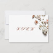 3D-Wildblumen-Hochzeit RSVP Karte (Rückseite)