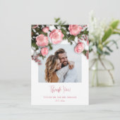 3D Wildflowers Roses Dankeskarte (Stehend Vorderseite)