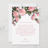 3D Wildflowers Roses Dankeskarte (Rückseite)