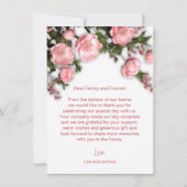 3D Wildflowers Roses Dankeskarte (Rückseite)