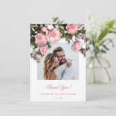 3D Wildflowers Roses Dankeskarte (Stehend Vorderseite)