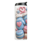 3D Winter Frankreich Eiffelturm Macarons Puffy Thermosbecher (Nach links gedreht)