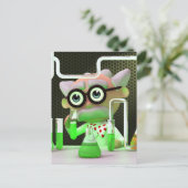 3D-Wissenschaftler-Labrador Postkarte (Stehend Vorderseite)