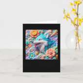 3d Wolf Sticker Karte (Gelbe Blume)