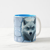 3d Wolfsloch in einem Wrap-Design der Tasse (VorderseiteRechts)