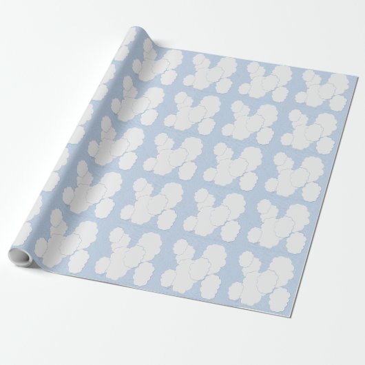 3D Wolken Geschenkpapier (Ungerollt)
