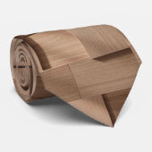 3D Wooden Block Pattern with Light Brown Krawatte (Gerollt)
