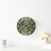 3D Woodland Camouflage Skull Runde Wanduhr (Zuhause)