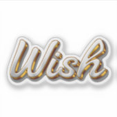 3D-Wunschaufkleber Aufkleber (Vorderseite)
